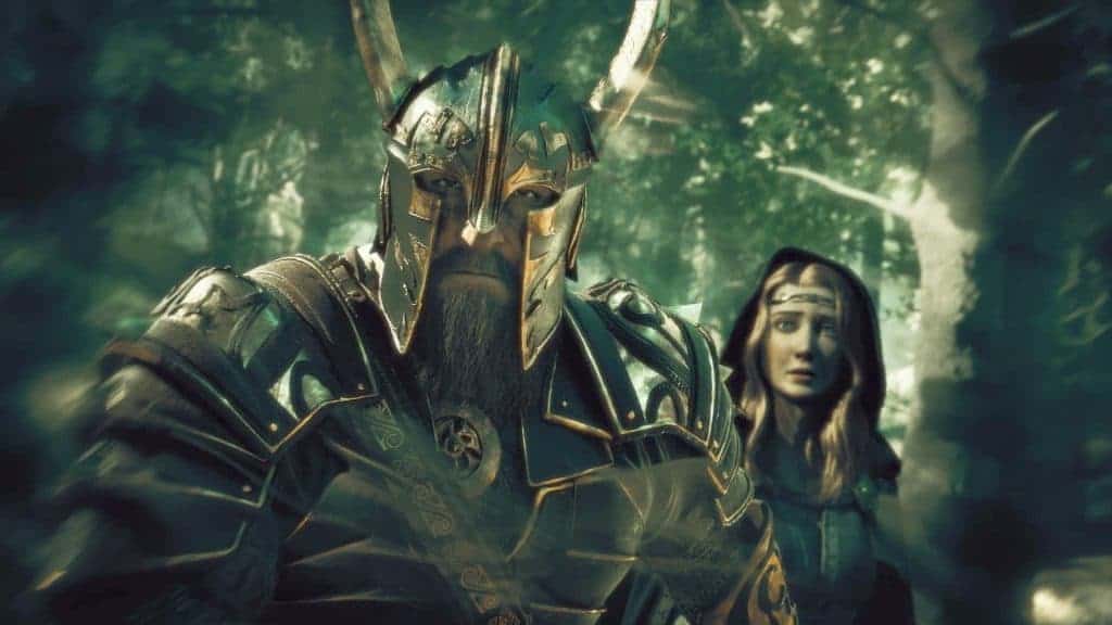 Helm Mão-de-Martelo como retratado no jogo 'Terra-Média: Sombras da Guerra'. Imagem: WB Games/Reprodução