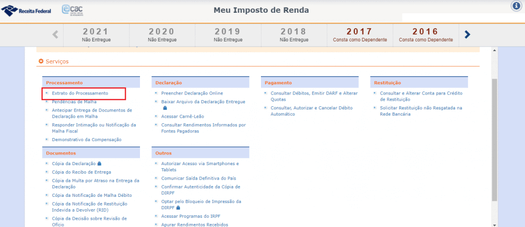 Print do e-CAC