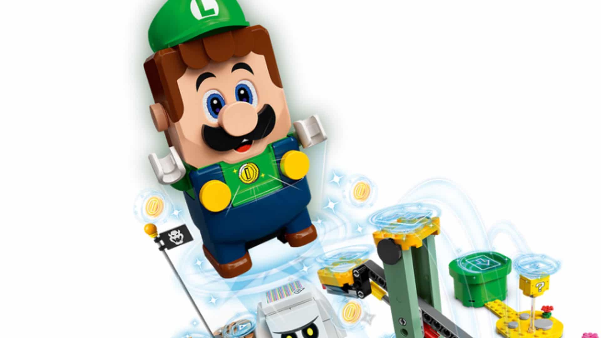 Imagem traz em destaque Luigi em versão Lego.