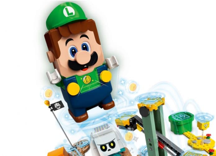 Imagem traz em destaque Luigi em versão Lego.
