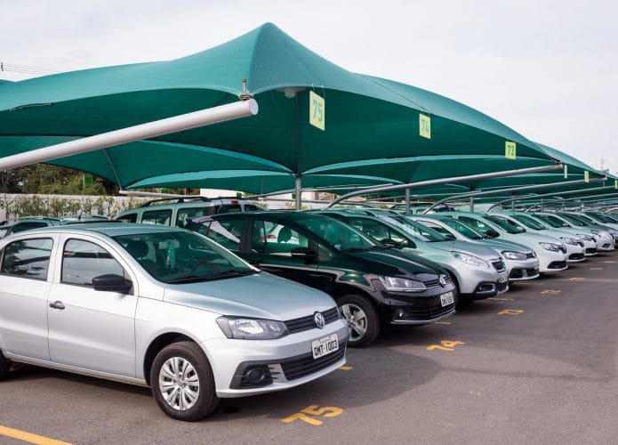 Frota de carros da Localiza