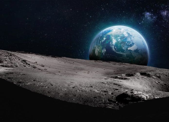 Terra vista da superfície da Lua
