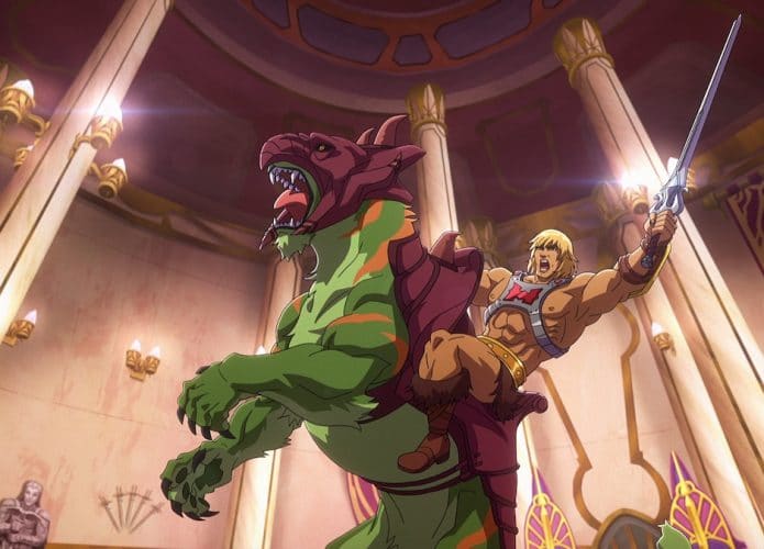 He-Man montado no Gato Guerreiro