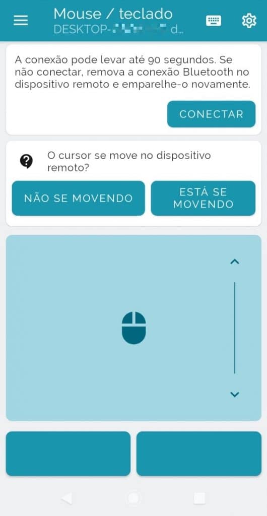 Aplicativo ativo para usar o celular como mouse