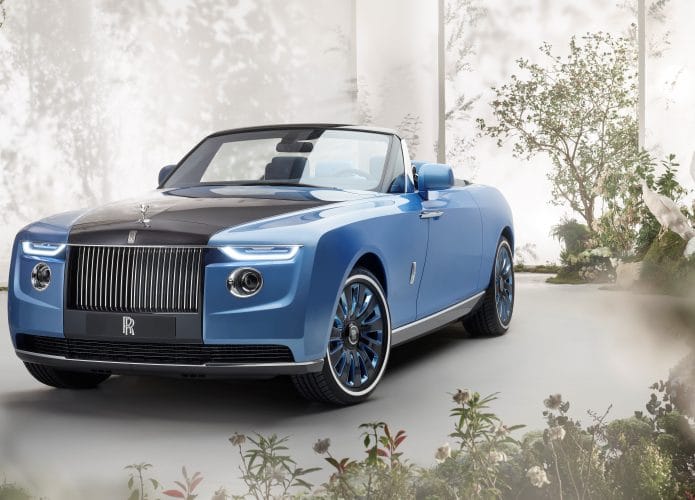 Carro mais caro do mundo, Rolls-Royce Boat Tail é praticamente um iate sobre rodas. Imagem: Divulgação