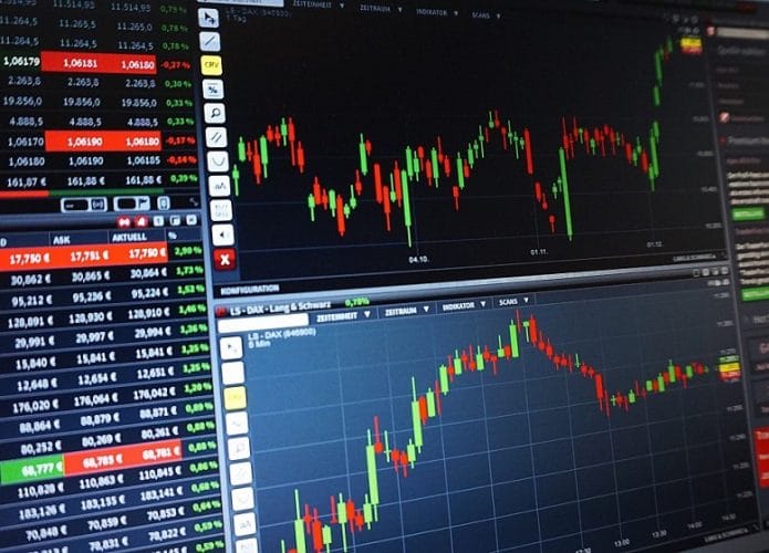 Tela mostra oscilações do mercado financeiro