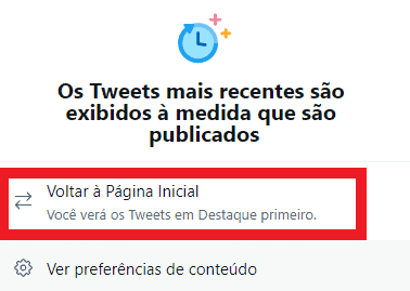 Tela do Twitter