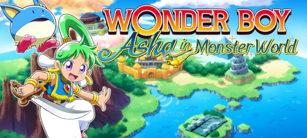 Tela de abertura de Wonder Boy: Asha in Monster World