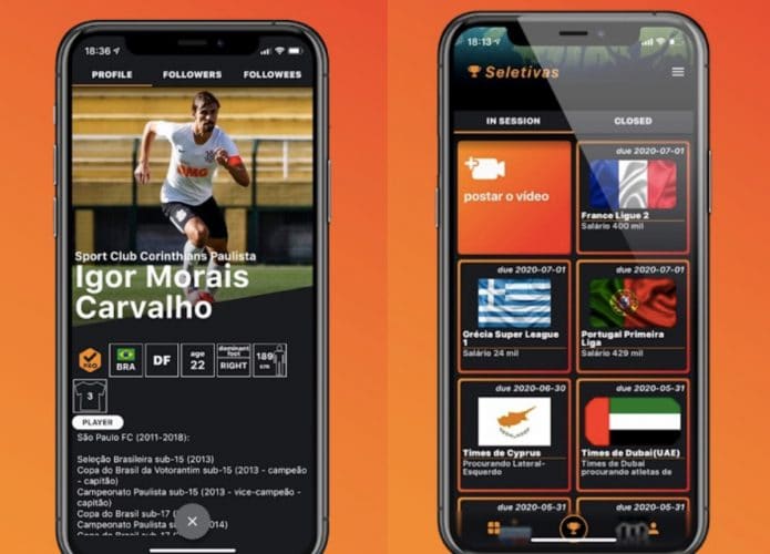 Tinder do futebol conecta jogadores e times do mundo inteiro