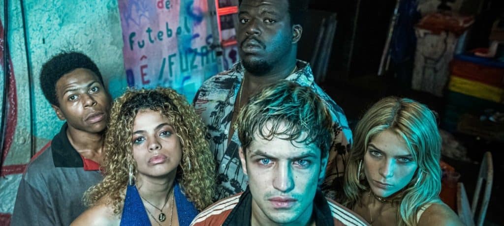 Elenco principal de 'Dom' inclui Gabriel Leone, Raquel Villar, Isabella Santoni, Ramon Francisco e Digão Ribeiro. Imagem: Amazon Studios/Divulgação