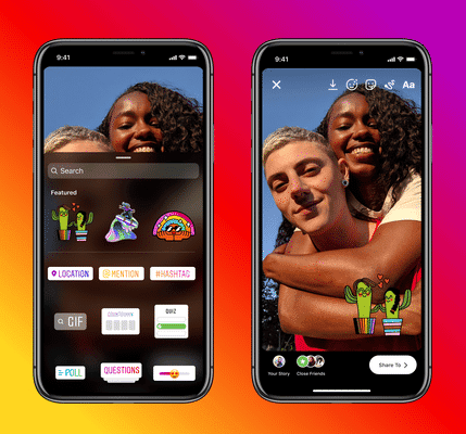 Instagram lança novo pacote de figurinhas para o Mês do Orgulho LGBTIQ+