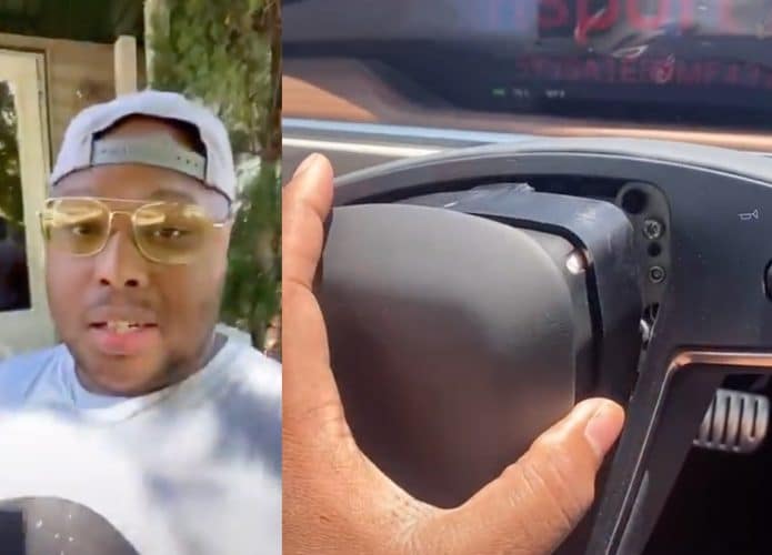 Tiktoker pede desculpas a Tesla após mentir sobre defeito em veículo. Imagem: Montagem/Olhar Digital