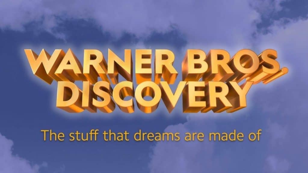 Logotipo da Warner Bros. Discovery traz o slogan "The Stuff That Dreams Are Made"