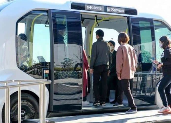 e-Palette é o ônibus da Toyota que circula sem motorista nas Olimpíadas. Imagem: Cortesia da Toyota