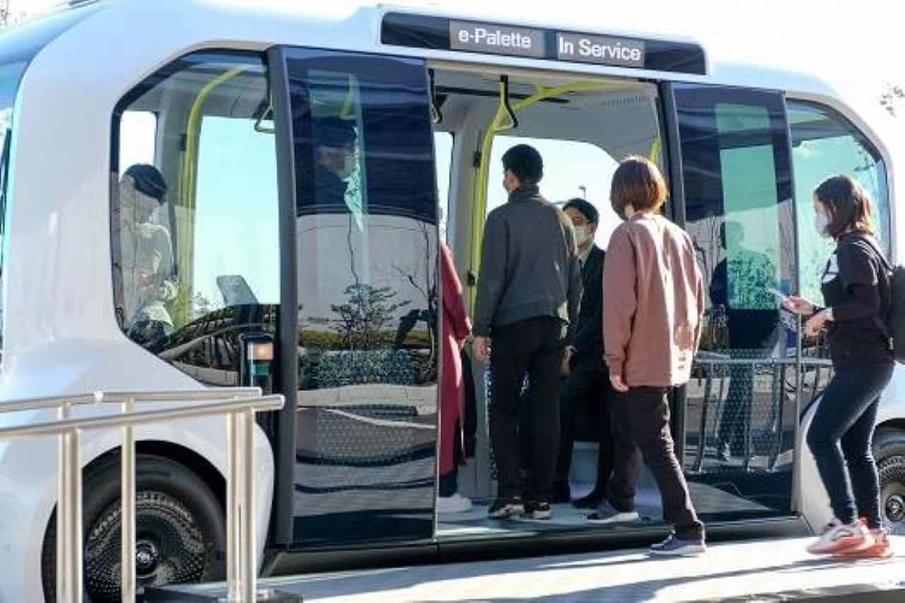 e-Palette é o ônibus da Toyota que circula sem motorista nas Olimpíadas. Imagem: Cortesia da Toyota