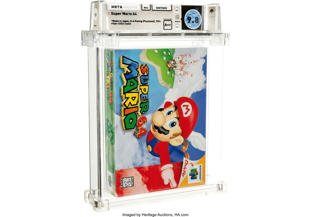 Cópia lacrada de Super Mario 64 é vendida por US$ 1,56 milhão. Imagem: Handout / Heritage Auctions