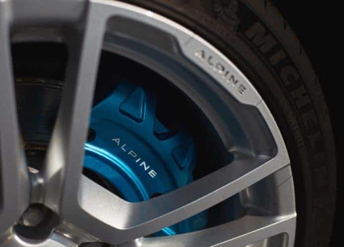 Roda de um carro Alpine