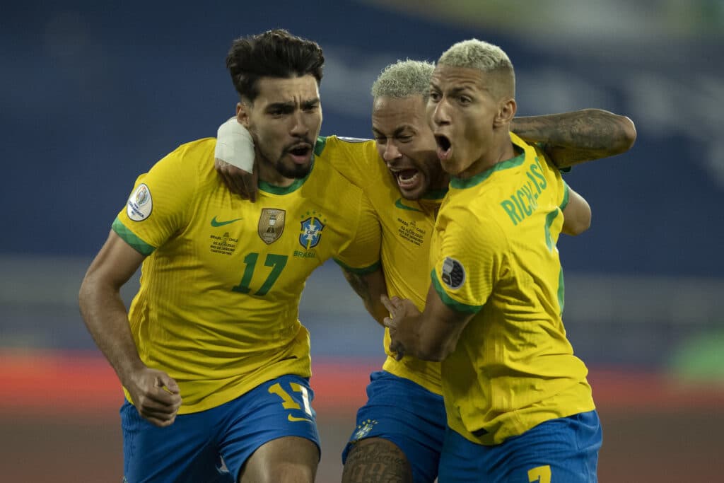 Lucas Paquetá, Neymar e Richarlison