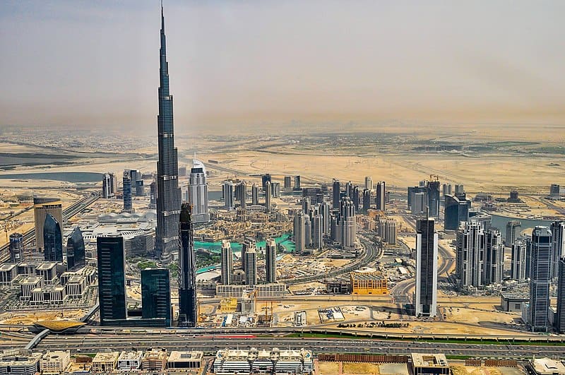 Vista aérea de Dubai