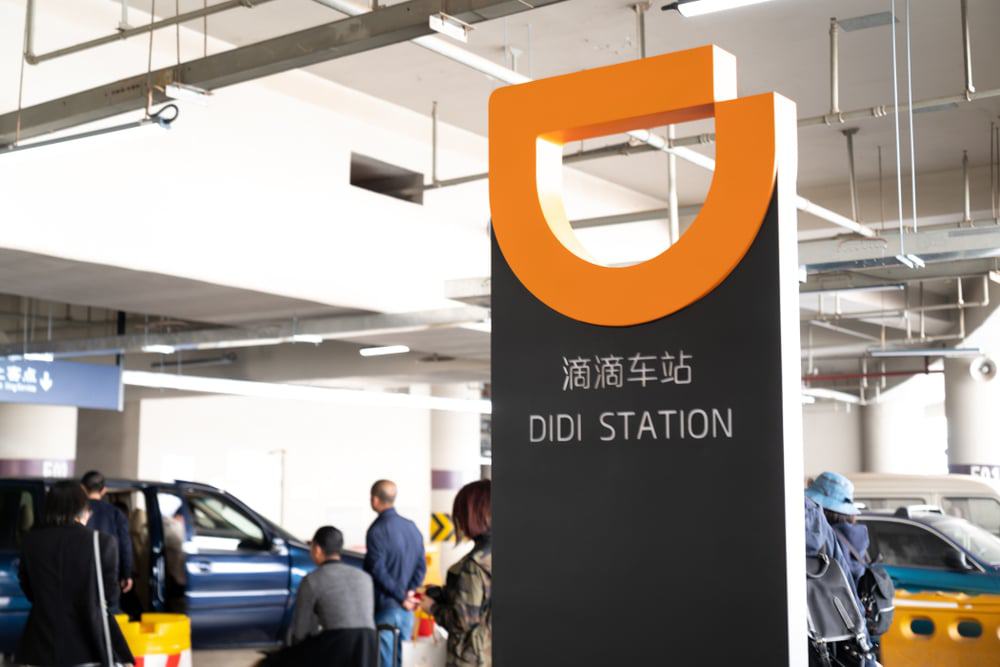 Ponto de estacionamento da empresa Didi Chuxing 