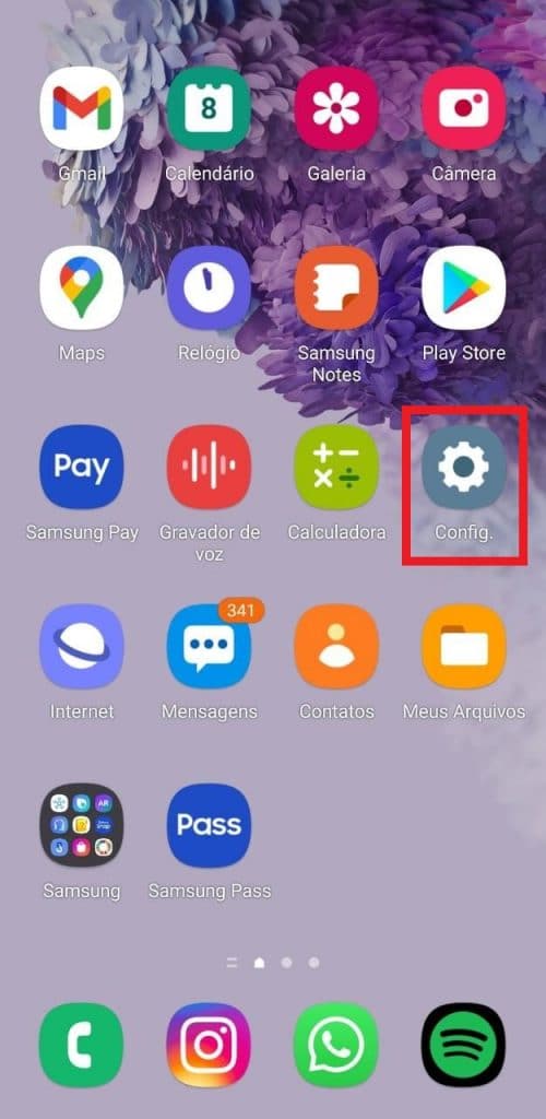 Print do sistema operacional do Android