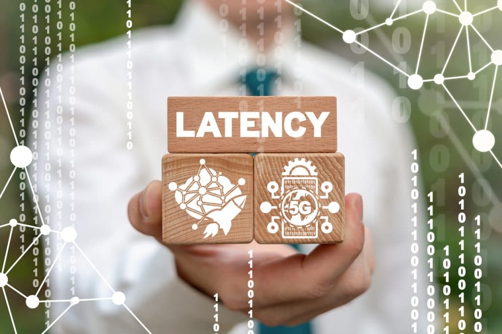 Ilustração de latência e tecnologia 5G