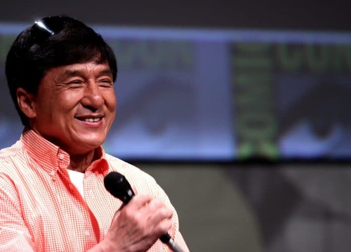 Jackie Chan durante a San Diego Comic Con de 2012