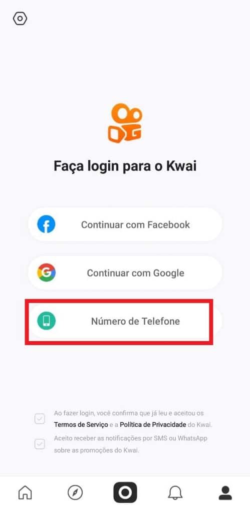 Print do aplicativo Kwai