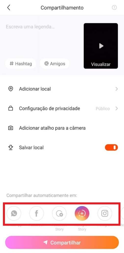 Print do aplicativo Kwai