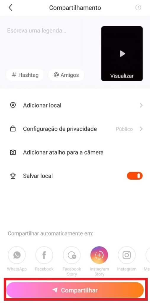 Print do aplicativo Kwai