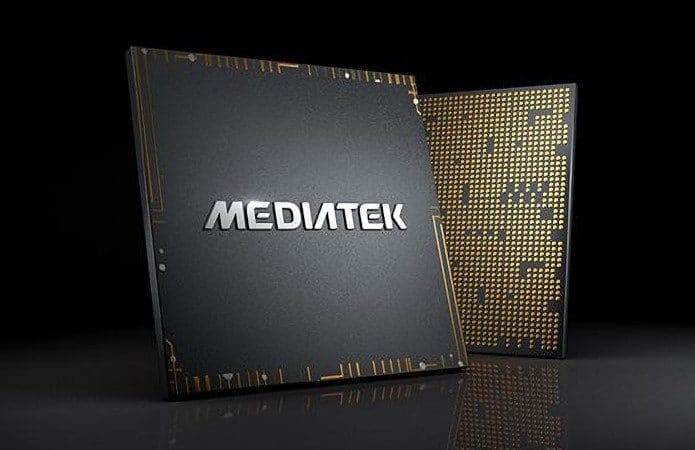 Chip MediaTek fundo preto