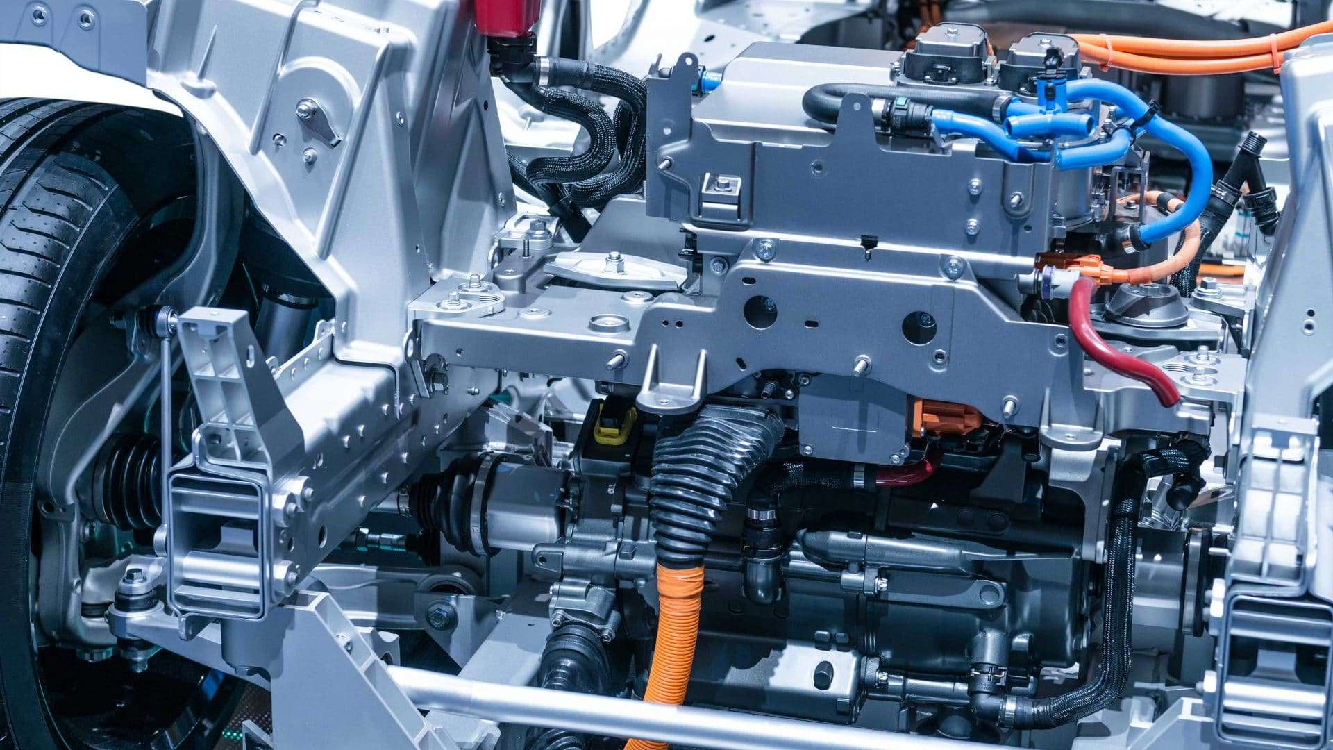 Foto de motor de carros elétricos