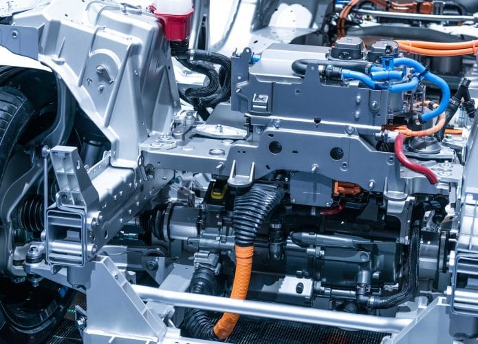 Foto de motor de carros elétricos