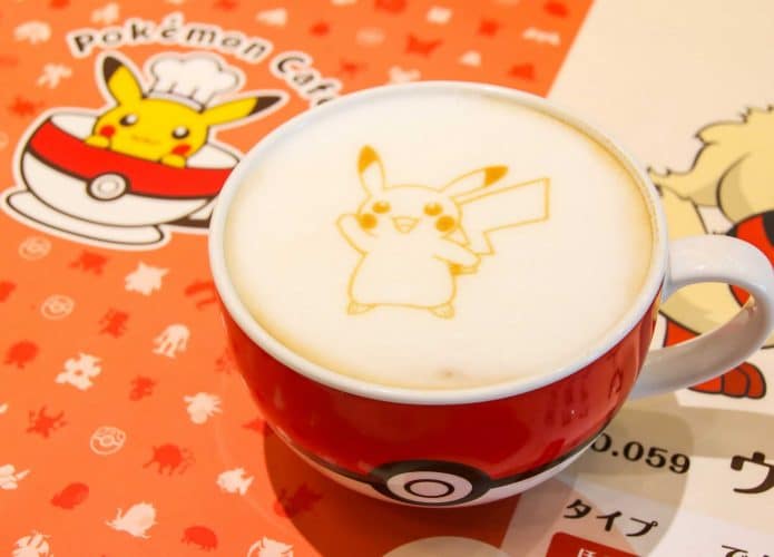 Ilustração de café do Pokémon, da Nintendo