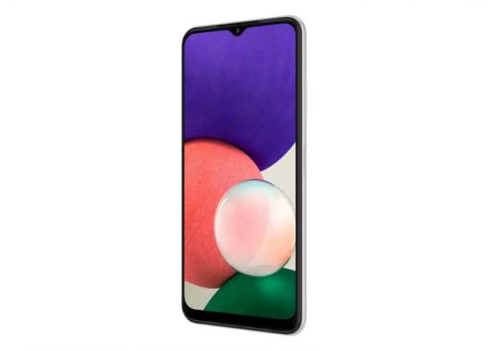 Visão frontal do Samsung Galaxy A22