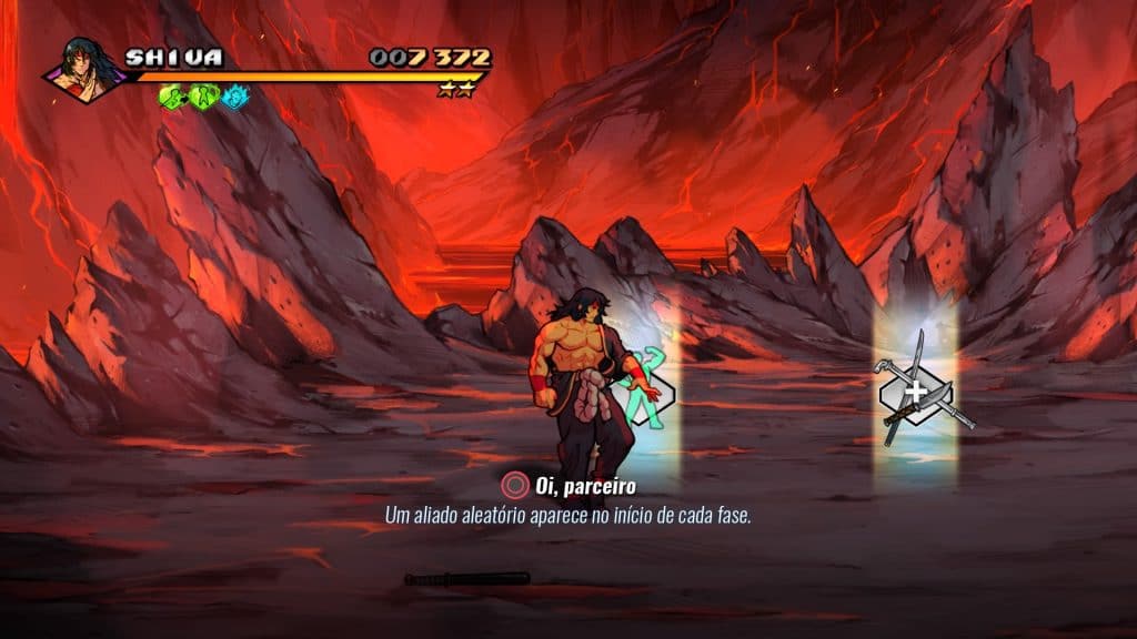 Captura de tela exibe Shiva, novo personagem jogável.