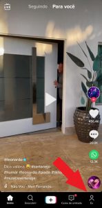 Print do aplicativo do TikTok