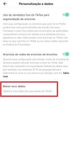 Print do aplicativo do TikTok