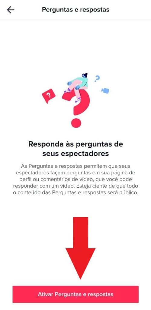 Print do aplicativo do TikTok