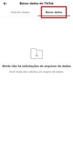 Print do aplicativo do TikTok