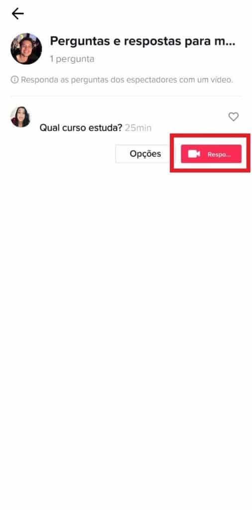Print do aplicativo do TikTok