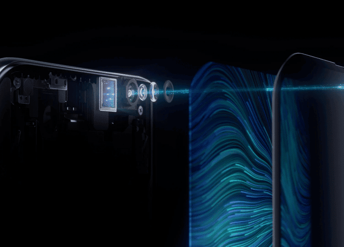 Imagem mostra a tecnologia de câmera sob o display de alguns smartphones
