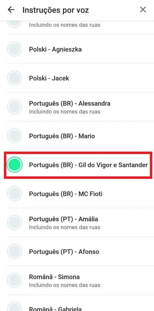 Print do aplicativo do Waze