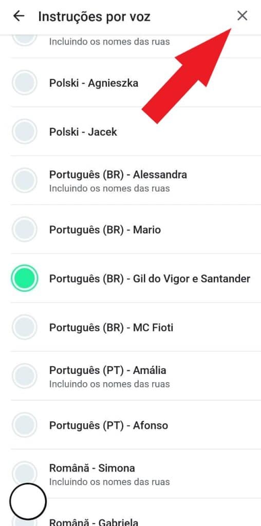 Print do aplicativo do Waze