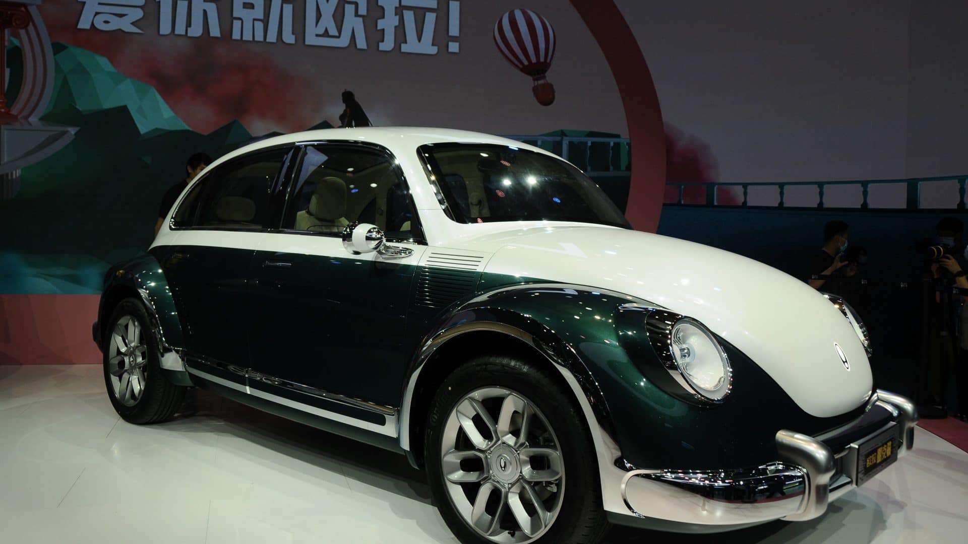 'Clone' chinês e elétrico do Fusca é patenteado na Europa. Imagem: Auto Evolution/Reprodução