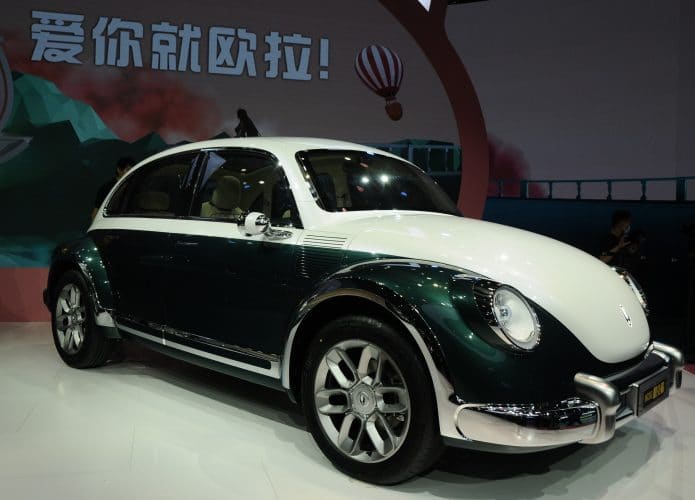 'Clone' chinês e elétrico do Fusca é patenteado na Europa. Imagem: Auto Evolution/Reprodução