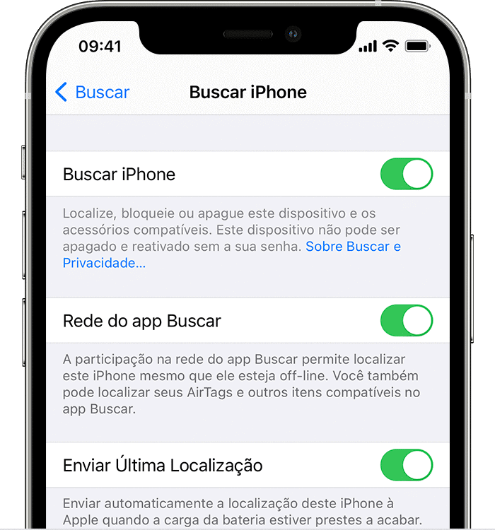 Recurso para saber como localizar um iPhone