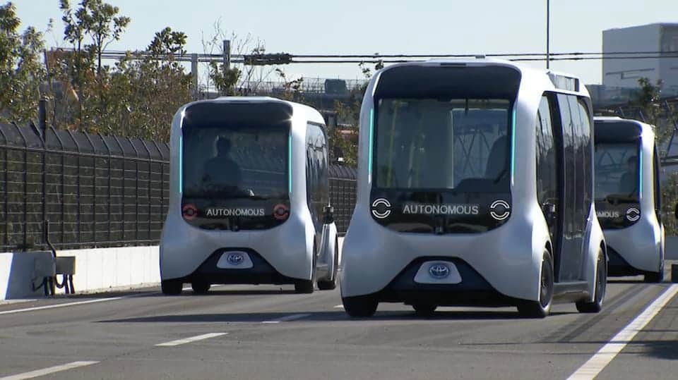 e-Palette: conheça o ônibus que circula sem motorista nas Olimpíadas. Imagem: Cortesia da Toyota