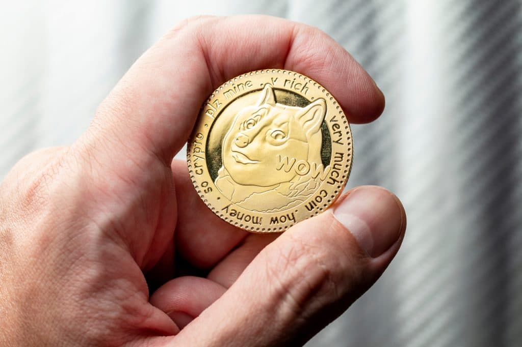 Ilustração de criptomoeda meme dogecoin Ilustração de criptomoeda meme dogecoin