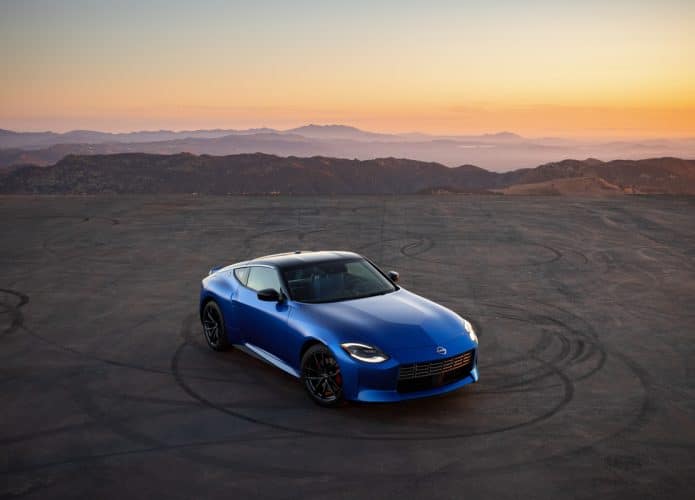 Nissan Z em uma vista de cima